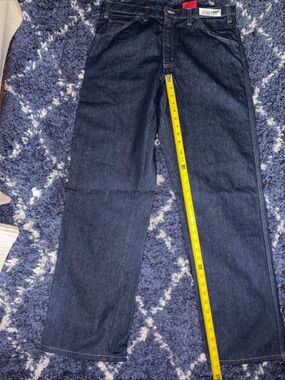 Men's Dark Blue Straight-Leg Jeans